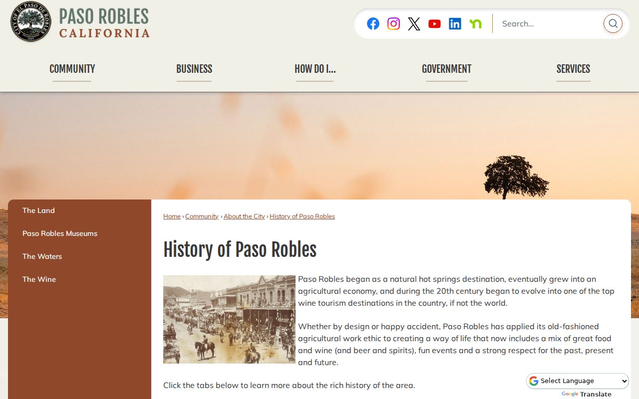 Paso Robles previous residents view of Paso Robles history