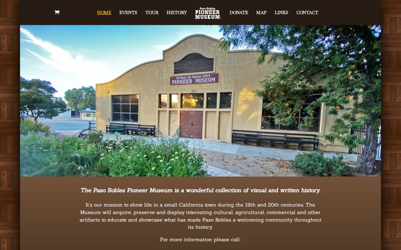 Paso Robles previous residents view of the Paso Robles Pioneer Museum