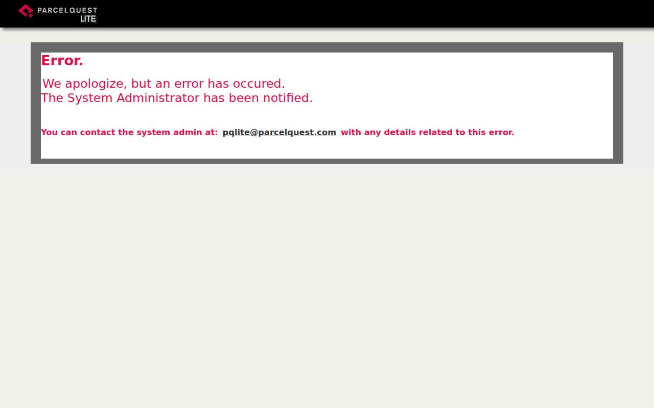 Paso Robles street directory view of the assessor parcel search disclaimer
