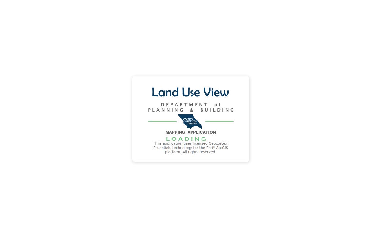 Paso Robles street directory view of SLO County Land Use View